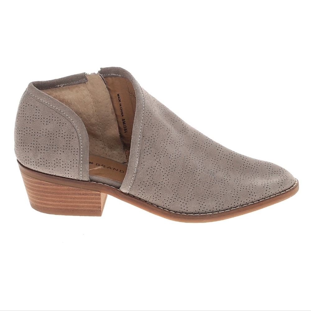 Lucky Brand Felixah D'Orsay Leather Boot, Taupe Size 8